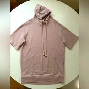 Salmon light pink short sleeve sweatshirt